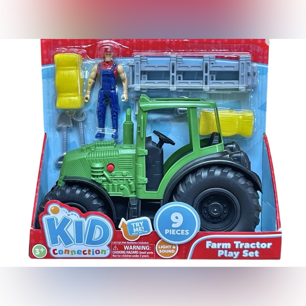 Kid Connection Farm Tractor Play Set Start Up Sound With Light